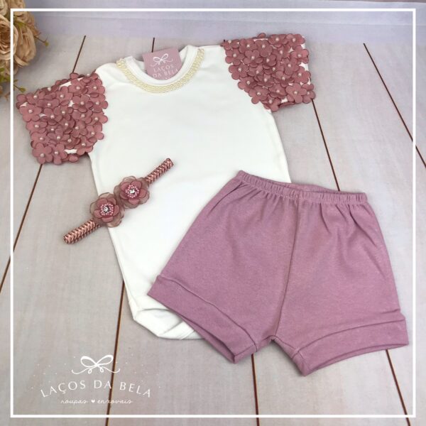 Conjunto Body Flores com Short