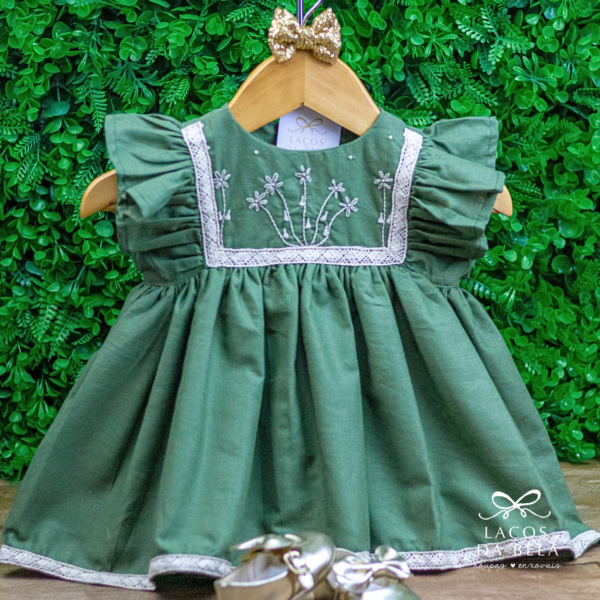 Vestido Sininho Verde Militar