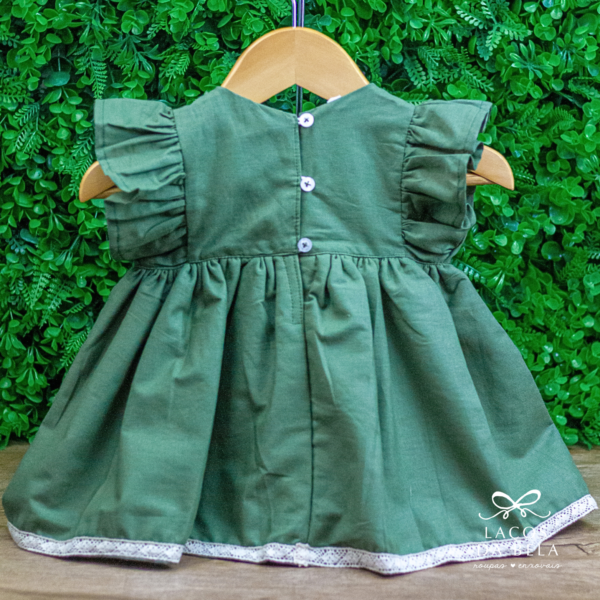 Vestido Sininho Verde Militar - Image 3