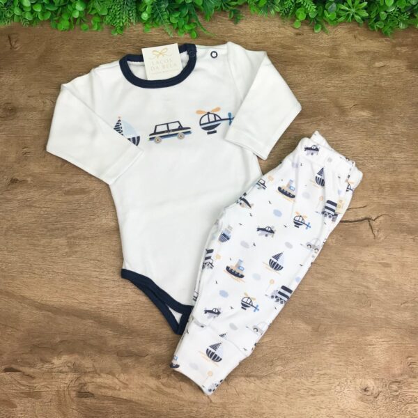 Conjunto Body com Calça Helicópteros