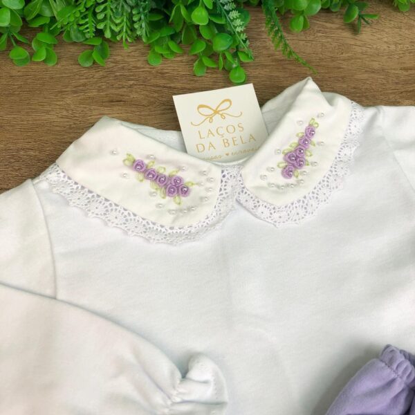 Conjunto de Body Flores Com Calça (Lavanda) - Image 2