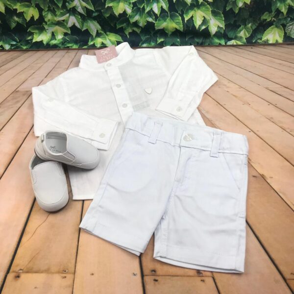 Conjunto de Batizado Masculino Manga Longa