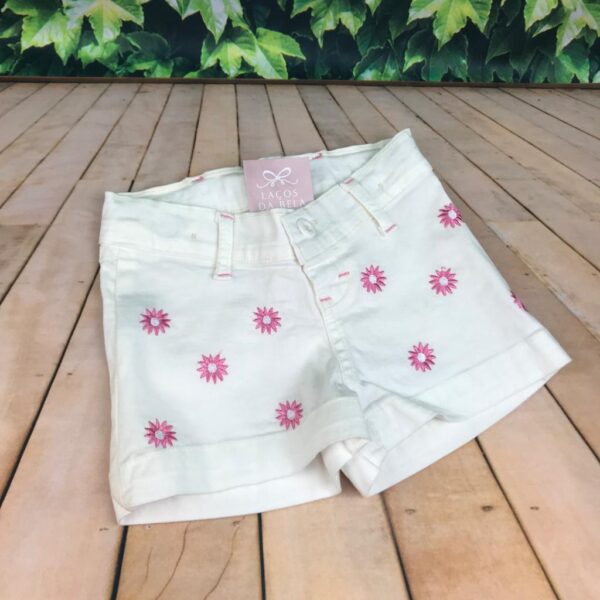 Short Jeans Feminino Bordado