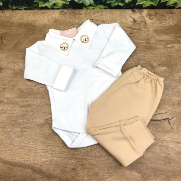 Conjunto Body Leão Com Calça