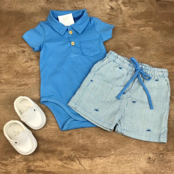 Conjunto Body com Bermuda Azul