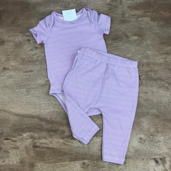 Conjunto de Body com Calça (Lilás com listras)