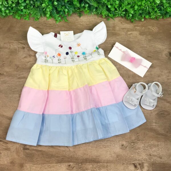 Vestido Candy Color Bordado