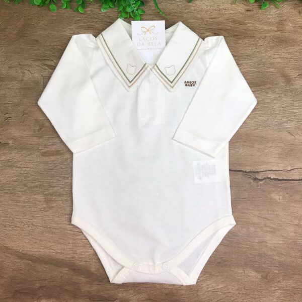 Body OffWhite em Algodão Ursinho (Anjos Baby) - Image 2