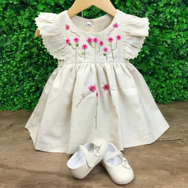 Vestido Catarina em Linho - Offwhite