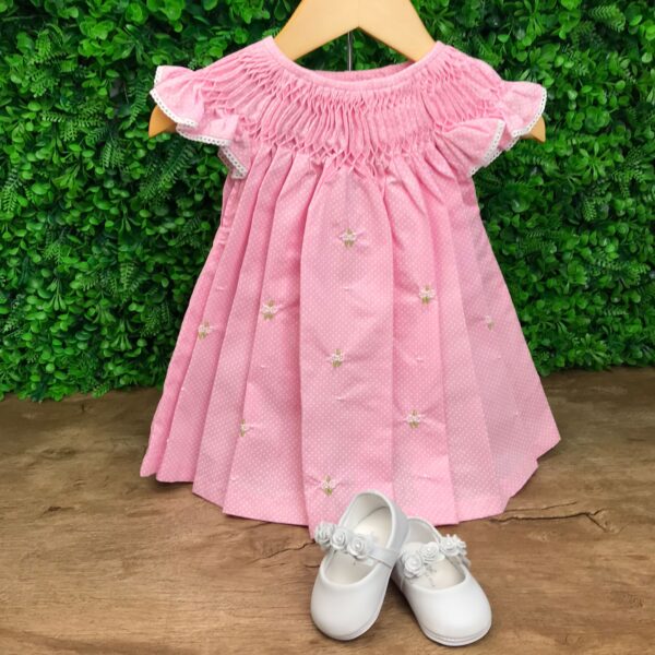 Vestido Casinha de Abelha Rosa Poá