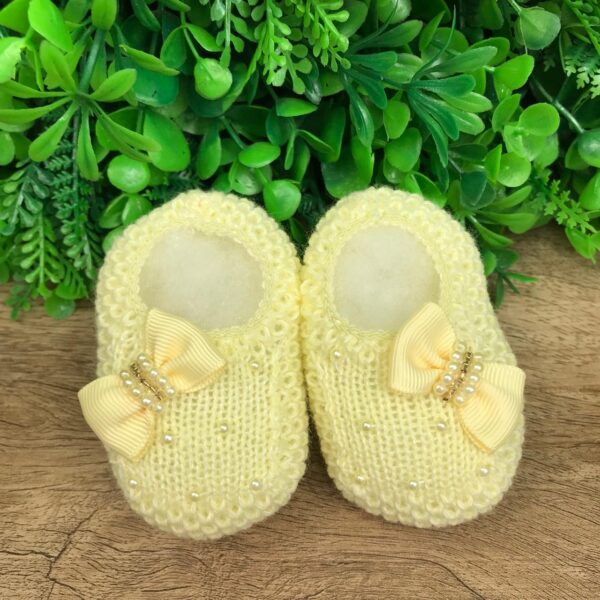 Sapatinho Ivy em Tricot - Amarelo Bebê