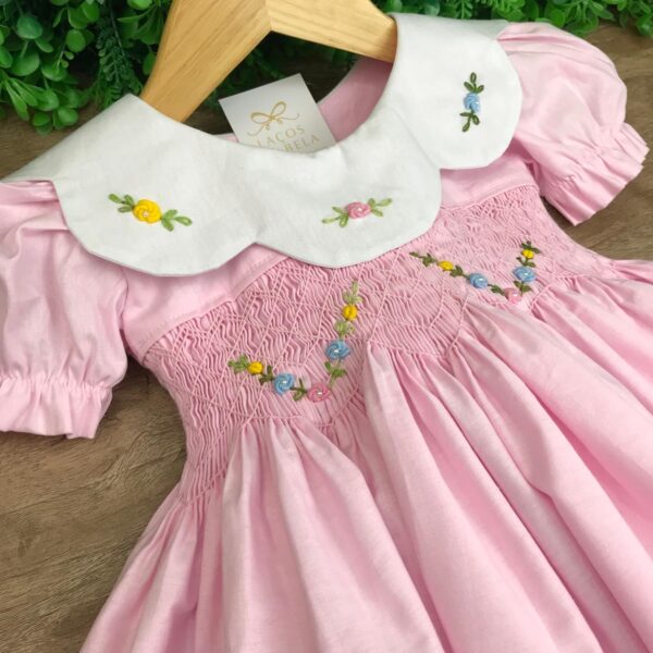 Vestido Charlotte Ponto Smock Rosa - Image 2