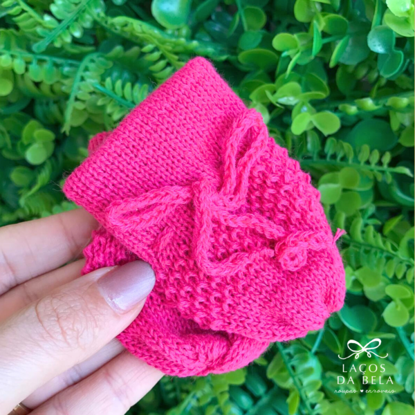 Luva em Tricot Pink