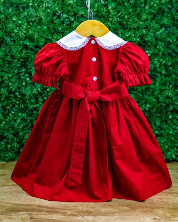 Vestido Charlotte Ponto Smock Vermelho - Image 3